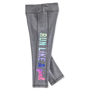 Ideology Run Like a Girl Capri Leggings, Big Girls- Charcoal S 0